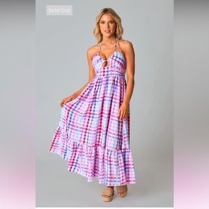 Buddy Love GERTY HALTER TOP MIDI DRESS - CATALINA - size small - NEW WITH TAGS